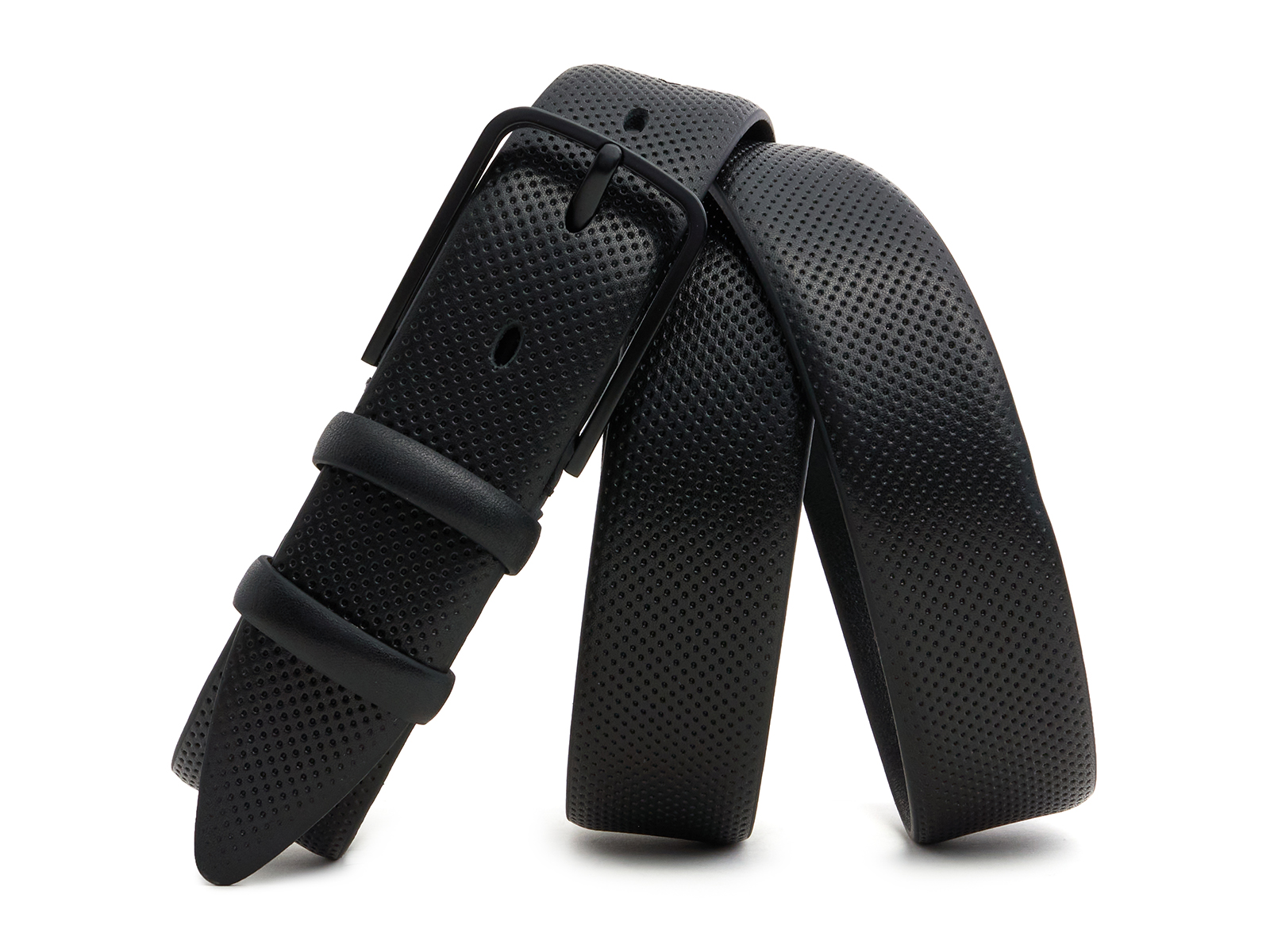 Кожаный черный мужской классический ремень DC35-206